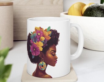 Black Girl Magic Affirmation Mug | Self Love Coffee Mug | Black Girl Love Gift | Inspirational Black Woman Mug | Empowering Coffee Cup