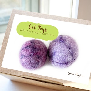 Felted Cat Toys Craft Kit – Make Two Adorable Toys for Your Furry Friend!