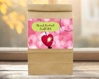 DIY Pendant Heart Necklace Kit (makes 2)– Create Your Own Unique Jewelry