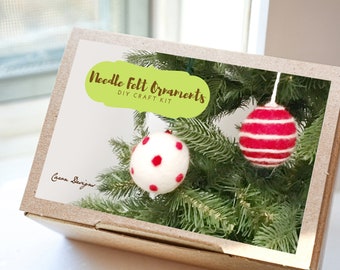 Needle Felting Ornament Kit | Holiday DIY Kit | Felting Craft Kit