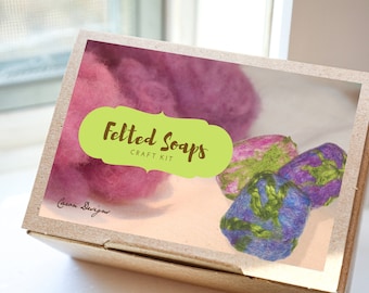 DIY Wet Felting Craft Kit, Learn the Art of Wool Felting Around Soap, Craft Kit for Adults or Kids