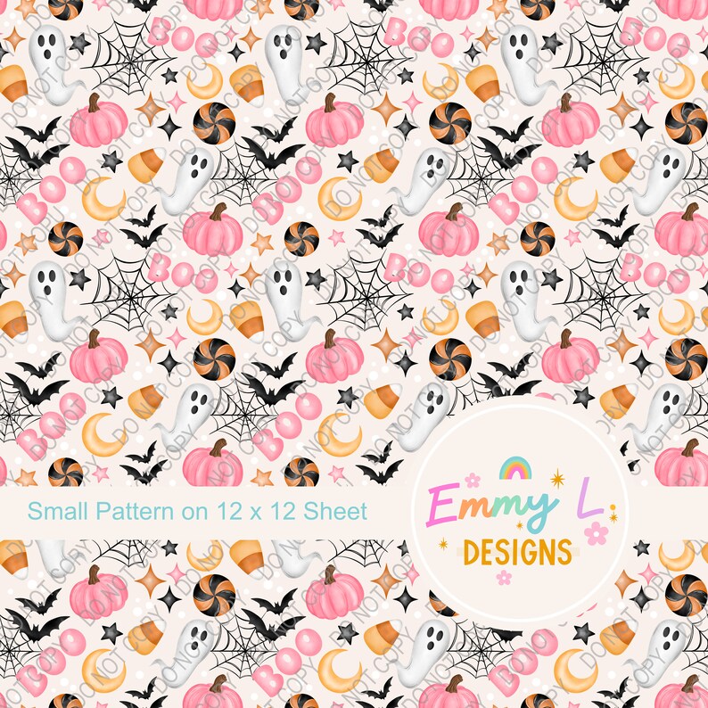 Boo Things Patterned Vinyl Sheet, Adhesive Vinyl, Printed Vinyl, HTV ...