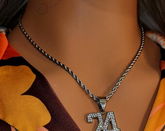 Number 24 Bling Pendant - Number Jewelry, Bling Jewelry Number 24 Bling Pendant - Number Jewelry, Bling Jewelry