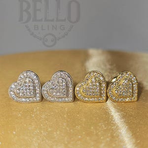 Herz Baguette Diamant Ohrstecker funkeln CZ, Frauen Ohrringe, Ohrringe Für Sie, Herzform 925 Sterling Silber Ohrringe, Liebesohrring