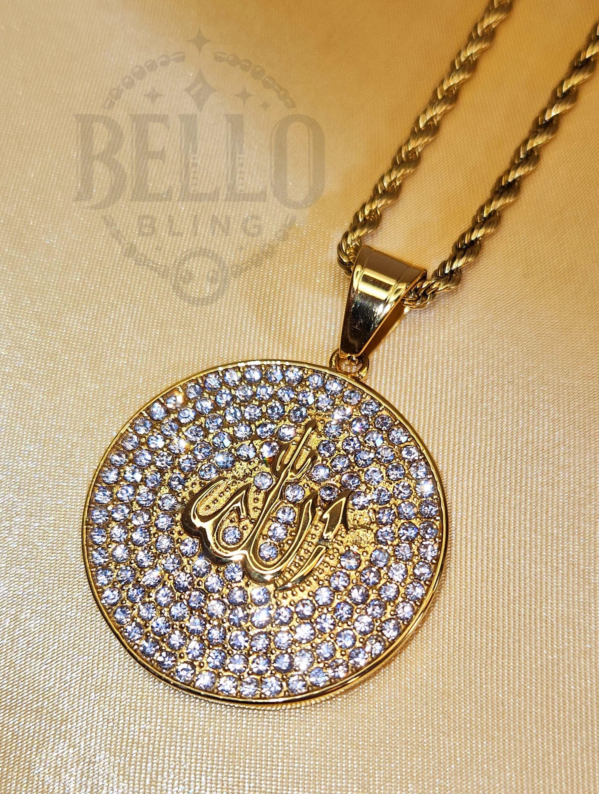 Allah Pendants Collection - Gold-finish Islamic Jewelry, Arabic ...