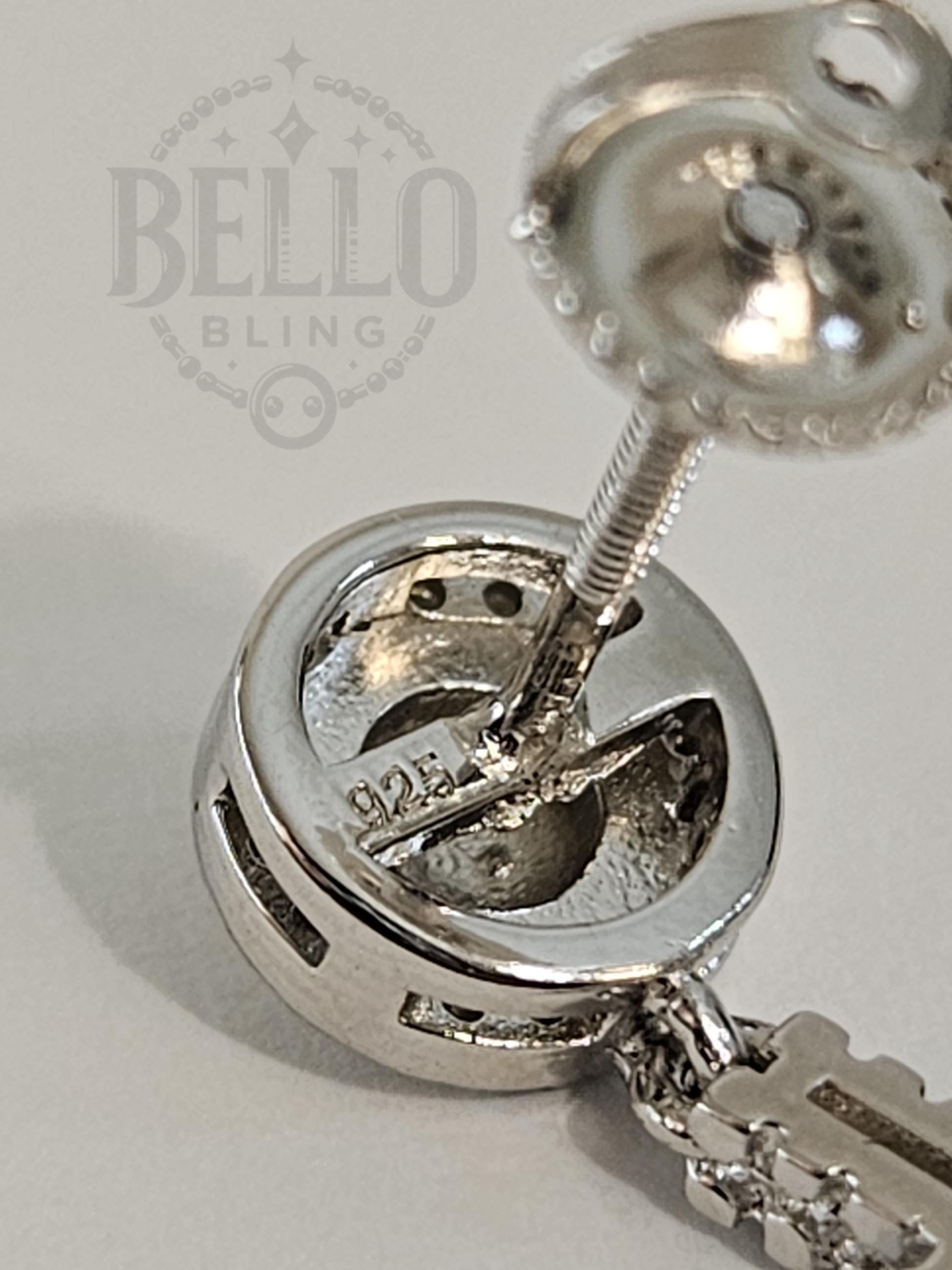 Boucles D'oreilles Créoles Croix En Argent 925 - Trois Clous, Design Chrétien - Cadeau Pour Homme Et Femme - Argent Sterling Hypoallergénique