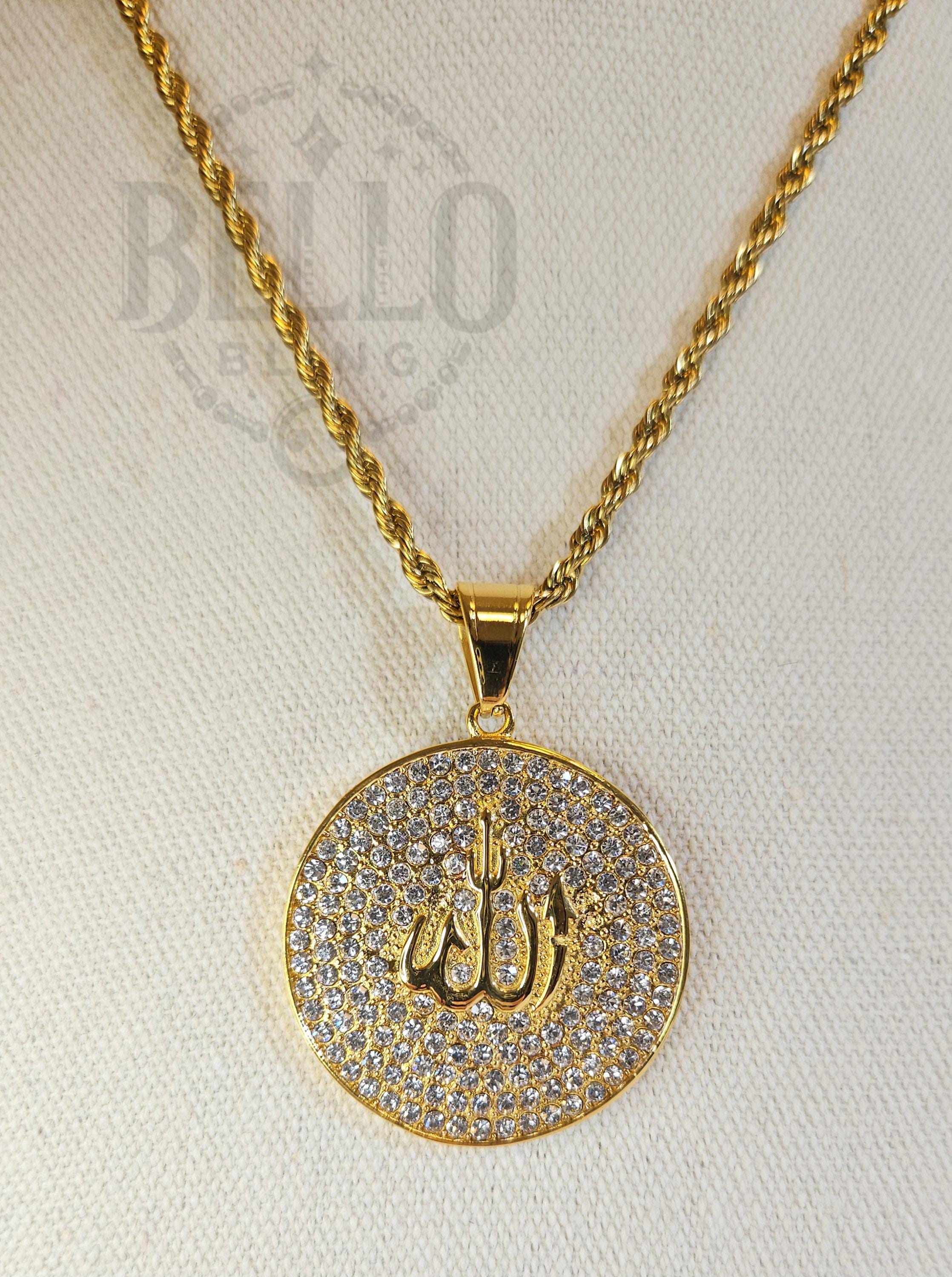 Allah Pendants Collection - Gold-finish Islamic Jewelry, Arabic ...