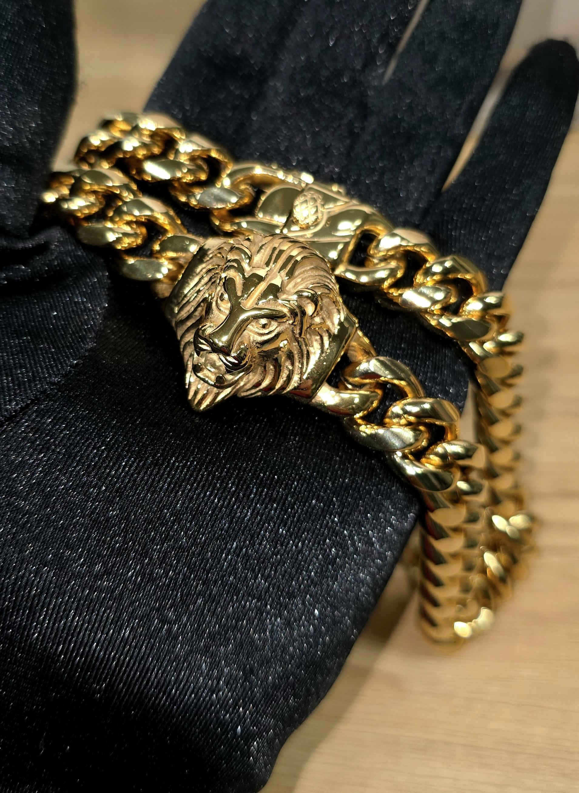 Bracelet cubain 14 carats - Etsy 日本