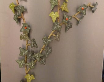 3D Printed English Ivy Fridge Magnet | Flexible Vine Decor