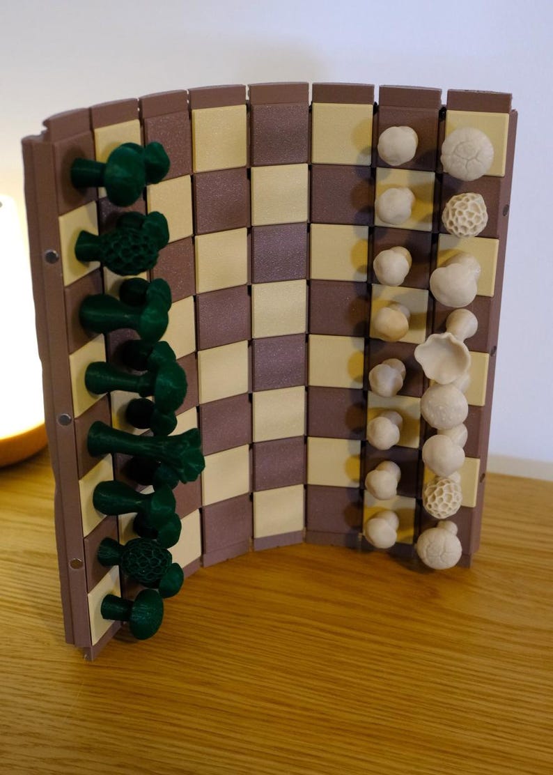 3D Printed Mushroom Chess Set | Unique Travel Game image 6