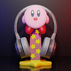 Soporte para auriculares Kirby: decoración para la sala de juegos