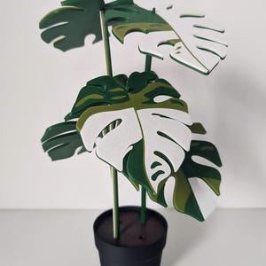 Monstera Pflanzen-Untersetzer-Set | Einzigartige Wohndekoration | Grün | Kostenloser Versand | Kunstpflanze | 3D Gedruckt | Hohe Qualität | Einweihungsgeschenk