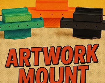 3D Printed Art Mount: Modern Wall Decor (STL File Digital Download)