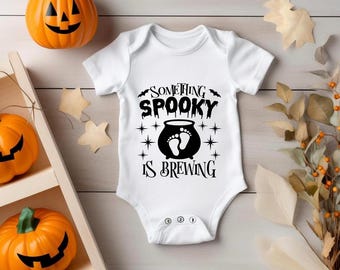 Halloween, Baby, announcement, onesie, spooky, bodysuit, children, holiday, gift, announcement