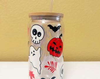 Halloween ACRYLIC tumbler cup Fall reusable holiday gift
