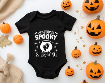 Halloween, Baby, announcement, onesie, spooky, bodysuit, children, holiday, gift, announcement