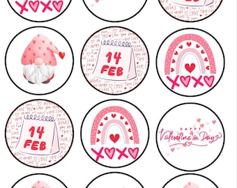 Valentine’s Day Edible Cupcake and Cookie Toppers - Sweeten Your Celebration!