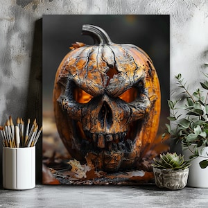 Halloween Wall Art, Canvas Art, Skull Wall Art, Skull Artwork, Skull Canvas Wall Art, Skull Canvas, Skull Art, Canvas Art Print, Wall Art