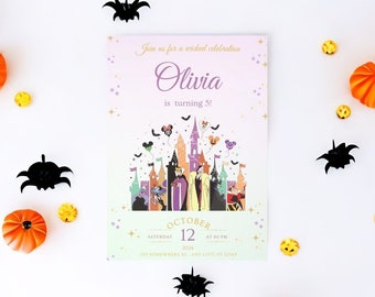 Editable Birthday Invitation Template, Disney Villains Halloween, Spooky Party Invite , Printable / Digital Birthday Invite, Canva Template