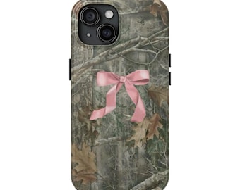 Handyhülle „Coquette Camo“, rosa Schleifenmuster