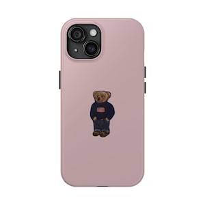 Pink Teddy Bear American Flag Phone Case