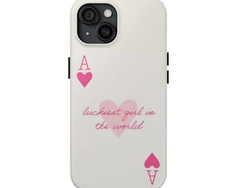 Pinke Handyhülle mit Herz-Motiv – Design für ein glückliches Mädchen
