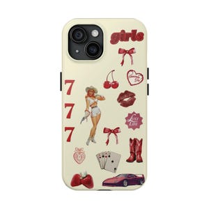 Red Cowgirl Lana Del Rey Inspired Cinnamon Girl Lust For Life Retro Vintage iPhone 16 15 14 13 12 11 X 8 7 Galaxy S23 S22 S21 S20 Case Cover