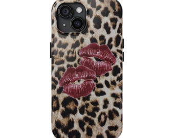 Handyhülle mit Tiermuster „Cheetah Kisses“