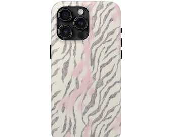 Custodia per telefono con stampa zebra rosa