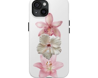 Handyhülle mit Blumenmuster, Tigerlilien-Hibiskus-Design