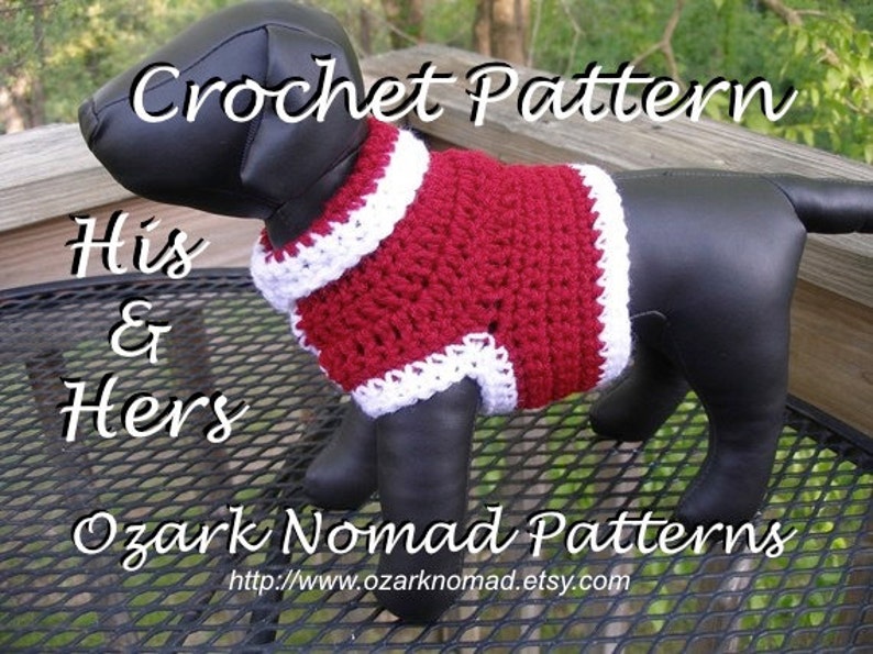 Digital Download Crochet Pattern for Little Dogs Chihuahua MinPin Yorkie Beagle ChiWeenie image 1