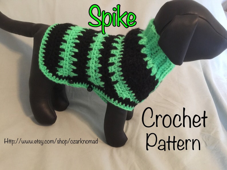 Spike Digital Download Crochet Pattern for Little Dogs Chihuahua MinPin Yorkie Beagle ChiWeenie image 1