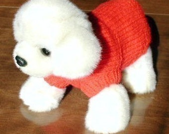 Digital Download - PDF Knitting Pattern for the Basic Dog Sweater for Small Breed Dogs