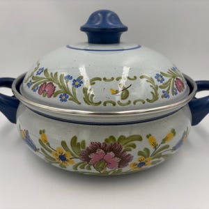 Asta German Enamelware Lidded Pot 9”