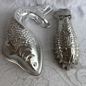 Two Metal Fish Molds