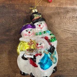Glass Snowman Ornament