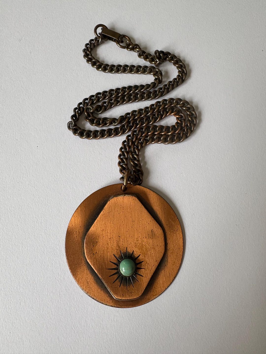 Copper and Turquoise Costume Necklace - Etsy Canada display picture 1