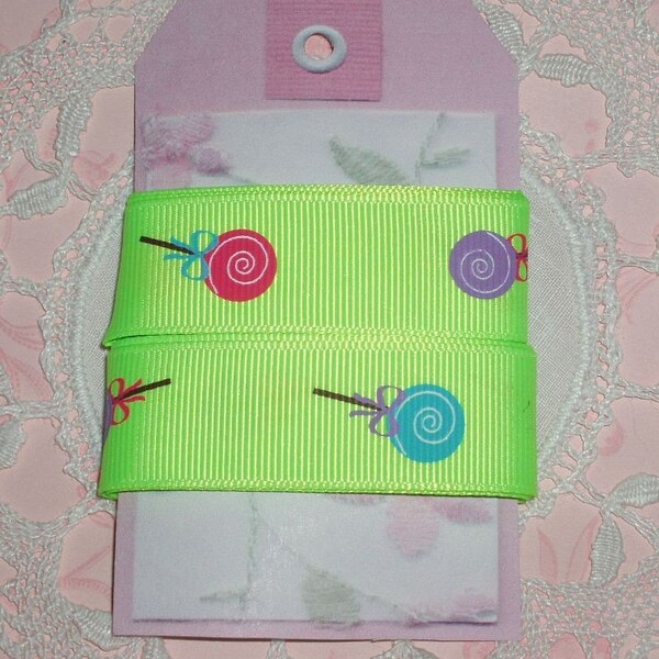 Lime Lollipop Grosgrain Ribbon
