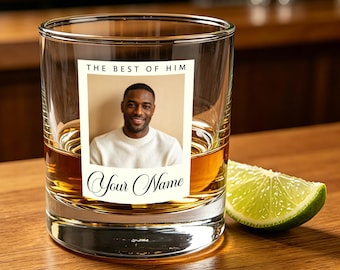 Copo de uísque personalizado com foto para padrinhos, copo personalizado para despedida de solteiro, presente para homens, presente para namorado, lembrancinha de casamento