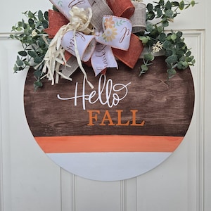 Fall Thanksgiving Door Hanger for Front Door Fall Wreath Holiday Wreath Farmhouse Wreath Front Door Wreath OutdoorFlower Wreath