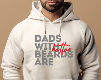 Papá con sudadera con barba, sudadera con capucha de papá, sudadera del día del padre, regalo para papá con capucha, camiseta de papá, camisa de papá genial, regalo para él