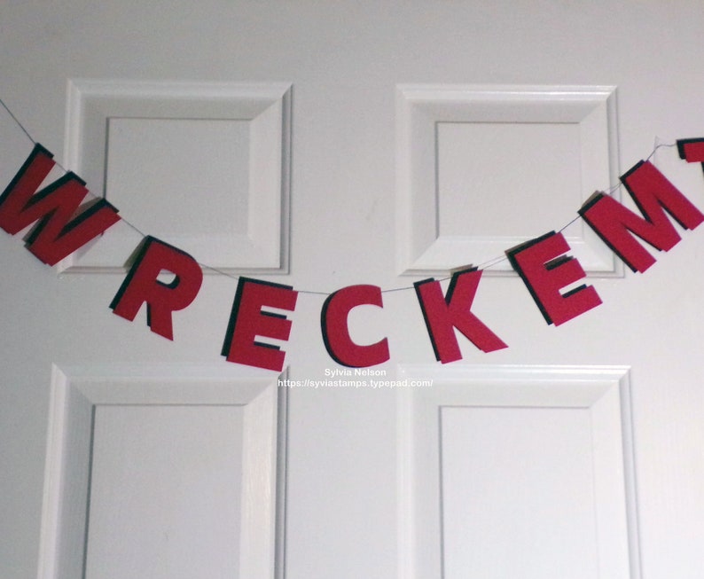 Wreck Em/'Tech Graduation Garland Photo Prop Grad Party Texas Tech Commencement Home Decor 6/' x 3 34 Red and Black