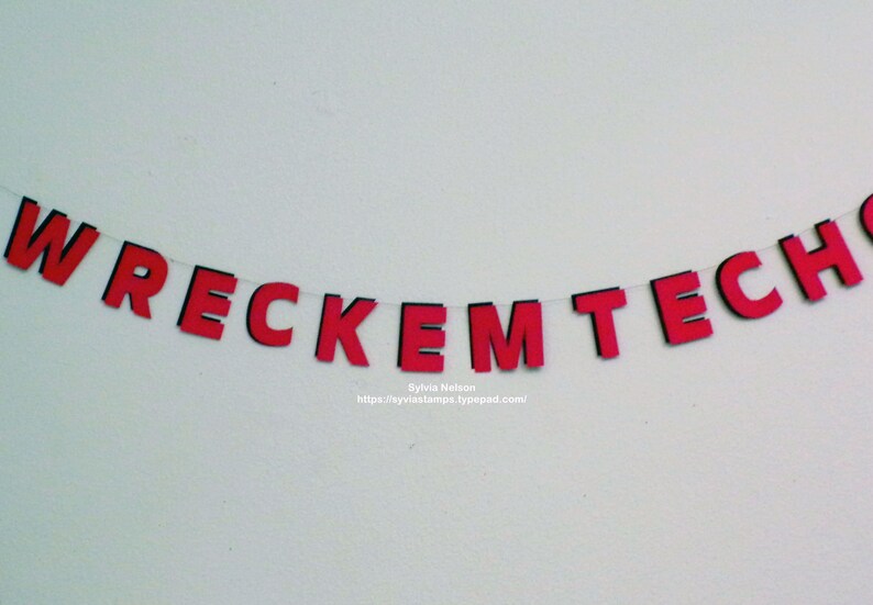 Wreck Em/'Tech Graduation Garland Photo Prop Grad Party Texas Tech Commencement Home Decor 6/' x 3 34 Red and Black