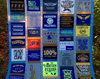 college dorm quilt, memory quilt, t-shirt quilt, nap quilt, lap quilt, dorm quilt, twin quilt, twinXL quilt ... CUSTOM QUILT...free shipping