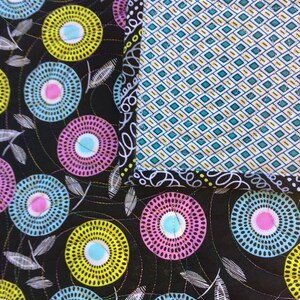 small floral quilt, modern baby girl quilt, reversible quilt,  turquoise print, floor play quilt, stroller quilt, crib quilt, car seat quilt