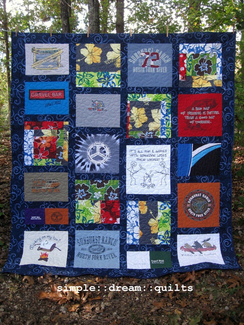 Camping Quilt, Campfire Quilt, Memory Quilt, T-shirt Quilt, Nap Quilt ...