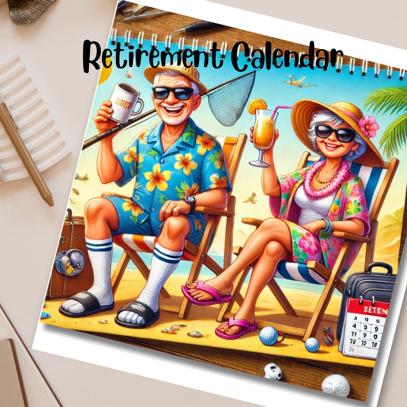 Retiree Calendar Etsy