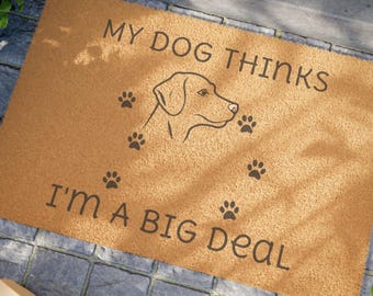 Labrador Dog Doormat with Funny Welcome Mat, Dog Lover Gift