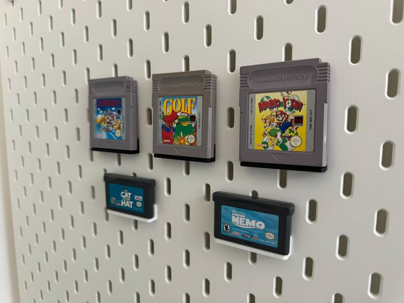 Suporte individual para cartucho Game Boy / GBA para Ikea Skadis / Uppspel Pegboard imagem 5