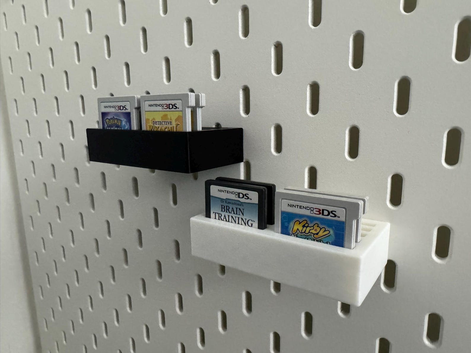 3DS DS Game Card Cartridge Holder for Ikea Skadis Uppspel Pegboard